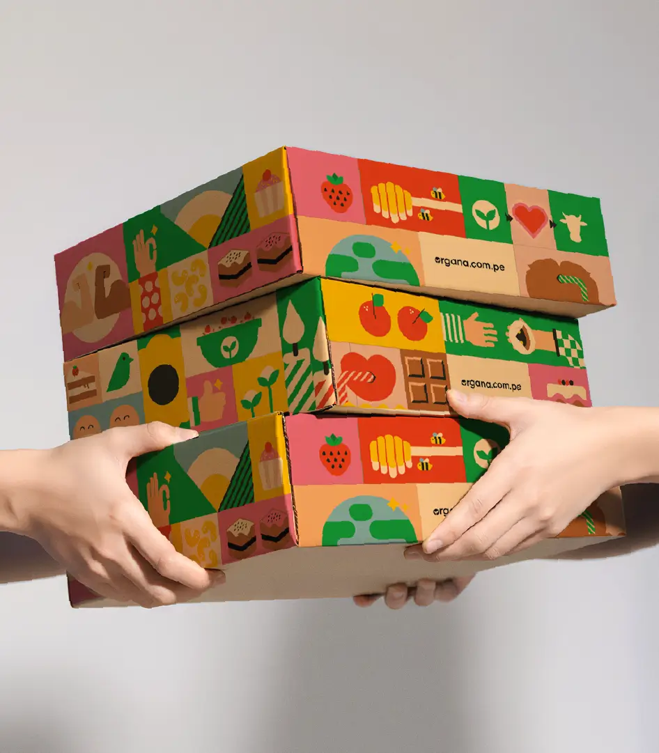 Diseño de packaging y concepto de branding para postres saludables Organa por BSM