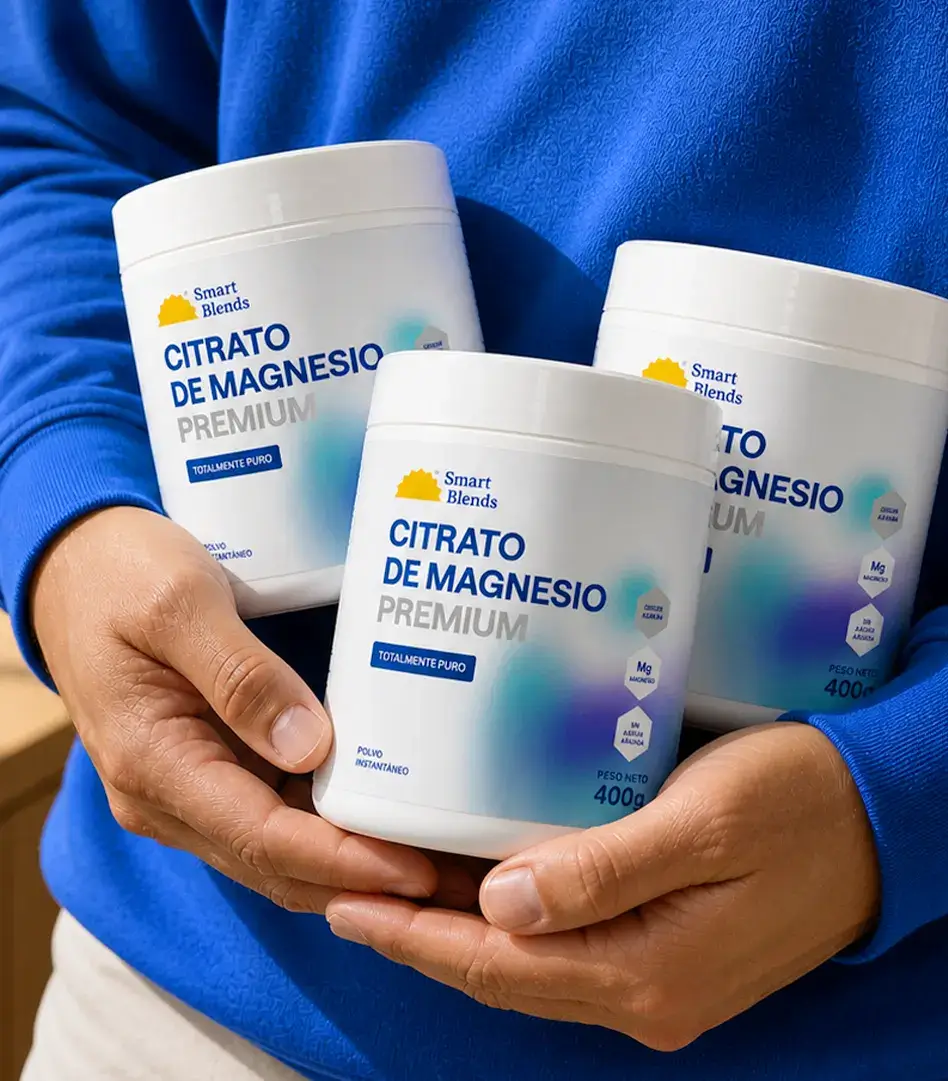 Diseño de empaque y packaging para Smart Blends, Citrato de Magnesio por BSM.